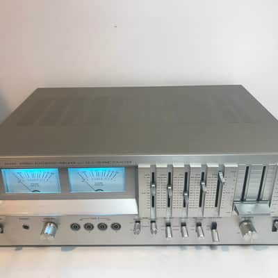 JVC JA-S44 1979 Silver face vintage stereo integrated amplifier with upgraded blue LED display image 1