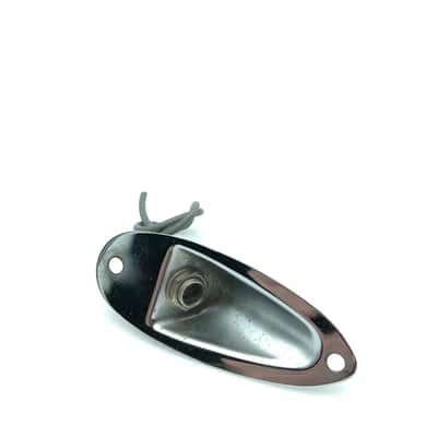 Stratocaster Style Jack Ferrule Cup w/Jack Chrome image 1