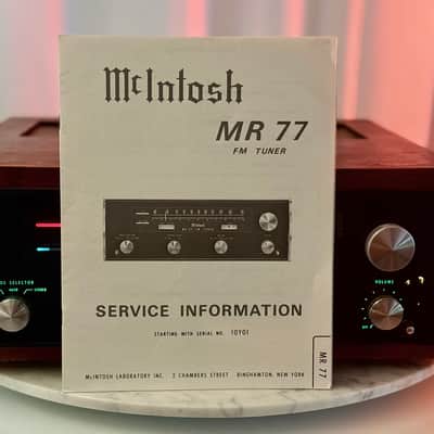 🎶✨ McIntosh MR77 FM Stereo Tuner w/ Walnut Wood Cabinet — Serviced, Tested, Strong Stereo Lock image 8