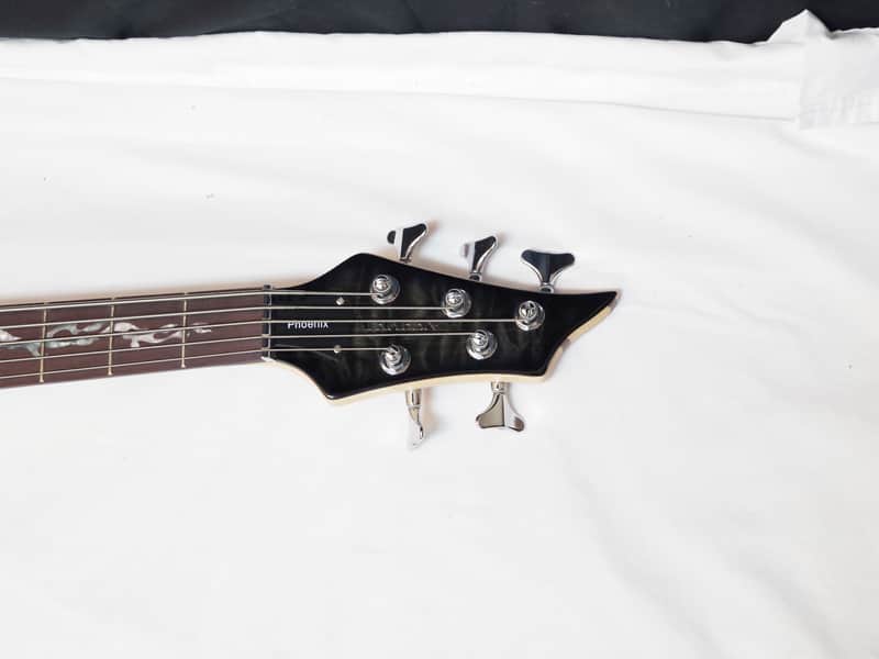 TRABEN Phoenix 5-string BASS guitar NEW - Black Shadow - Quilt