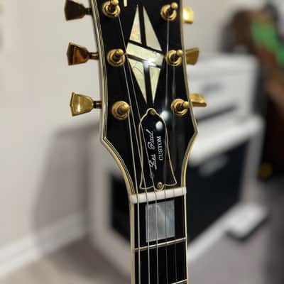 1978 Gibson Les Paul Custom - Cherry Burst painted over in Black by Factory image 7