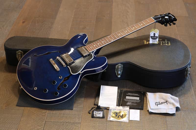 2003 Gibson ES-335 Dot Semi-Hollow Electric Guitar Figured Beale Street Blue + COA OHSC