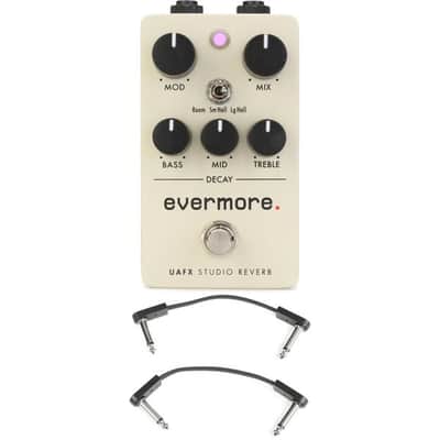 Universal Audio UAFX Evermore Studio Reverb Guitar Effects Pedal and 3 Patch Cables image 2