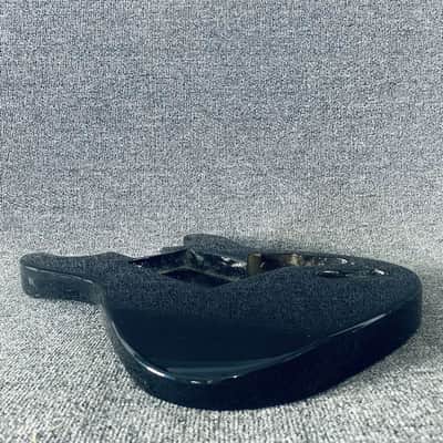 Black Strat Style Guitar Body in Solid Wood, Unfinished image 8