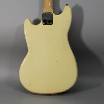 1974 Fender Musicmaster Shortscale Bass Olympic White w/OHSC image 4