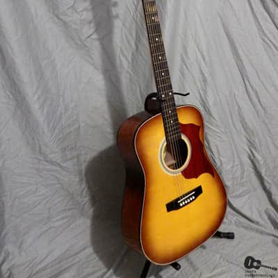 Vintage Global Acoustic Guitar (1970s, Sunburst) image 4