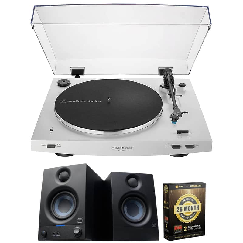 Audio-Technica Fully Automatic Wireless Belt-drive Turntable - White + 26 Month Protection Pack