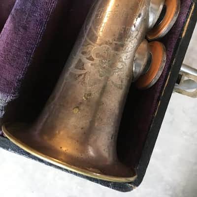 Martin Soprano saxophone 1920's silver plate, stenciled "American Artist". Demo image 2