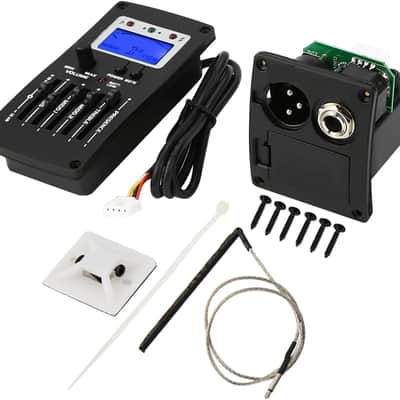 5Band Equalizer Pickup Guitar Preamp, Electric Guitar Pickup Tuner with Lcd Display for Guitar Volume Control image 3