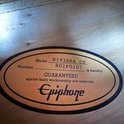 Epiphone Riviera Reissue Cherry Mini Humbuckers Peerless - 2001 image 18
