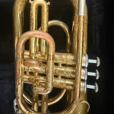 Yamaha YMP 201M Mellophone with case and mouthpiece, made in Japan image 2
