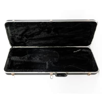 Fender USA Strat / Tele Hard Case – Black Exterior, Black Fur Interior, Vintage image 6
