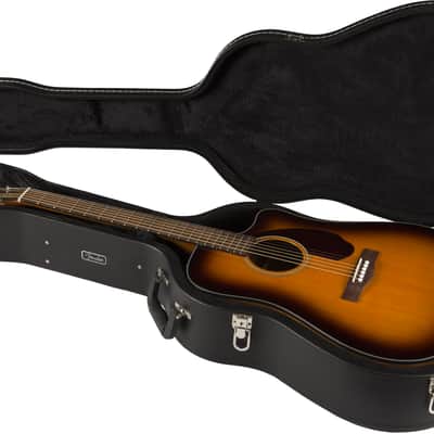 Fender CD-140SCE Dreadnought with Case, Walnut Fingerboard - Sunburst image 7