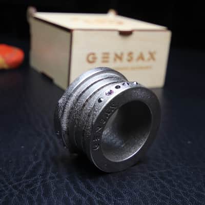 Gen Sax  Integrity - Alto Sax Ring Metal Ligature For Large Hard Rubber Mouthpieces  2020 Nickel Sil image 3