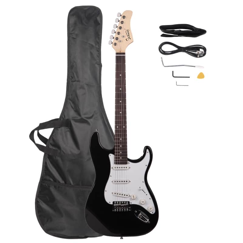 Glarry GST Rosewood Fingerboard Electric Guitar Black image 1