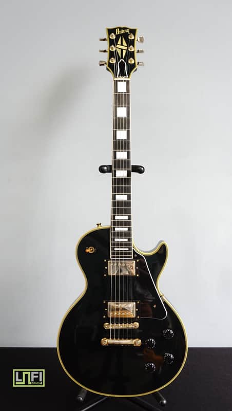 Burny Ebony Les Paul Custom RCL-60 - 80's Electric Guitar - Made