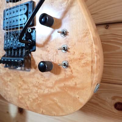 Handcrafted Boutique Electric Guitar – Birdseye Maple Top – Made in Italy (1980s–1990s) image 9