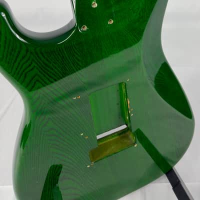 ESP Vintage Plus Strat Style Electric Guitar Body MIJ Japan 1990’s - Trans Green image 14