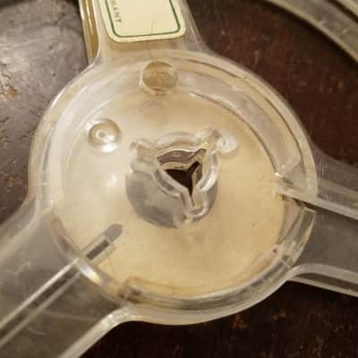 Telefunken 7" empty tape reel R2R Magnetophon take up supply 1950s - 1960s - clear plastic image 8