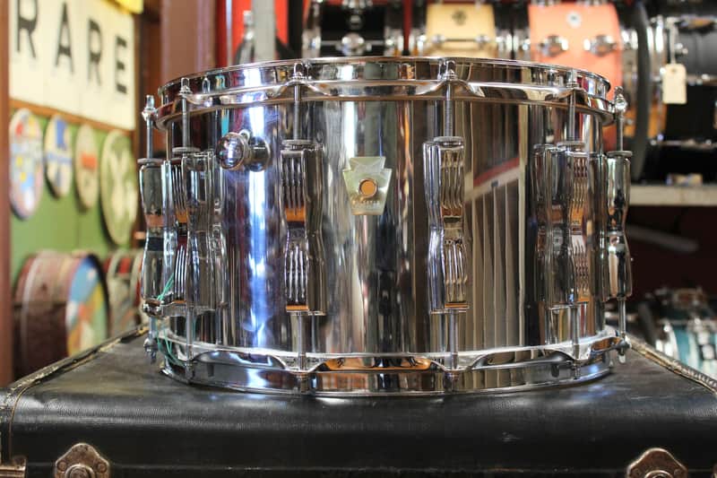 1990s Ludwig 8x14 Classic Colosseum Snare in Chrome Over Wood image 1