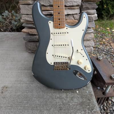 Mario Martin S Style Guitar- Metallic Charcoal Frost image 4