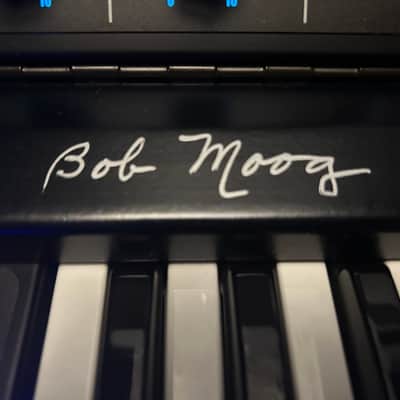 MiniMoog Voyager Signed by Bob Moog Electric Blue Edition w/ expander and pedal image 2