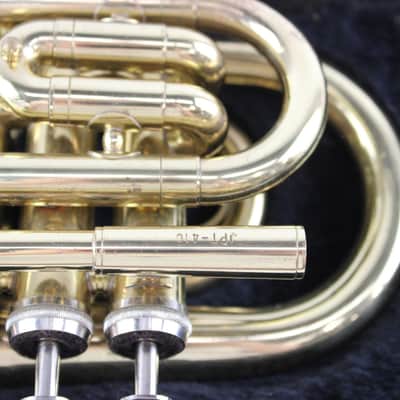 Rare Jupiter Pocket Trumpet in Branded Hardcase c1980s/90s - Working well with dented Bell - Bargain offer ! image 4