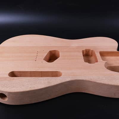 Guitar Body Set in Mahogany Wood T-Style Hard Tail Bolt on Heel DIY Guitar image 4