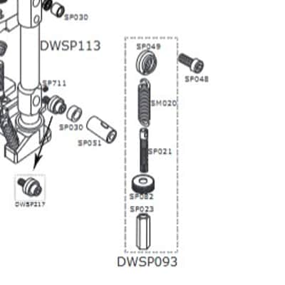 DW Pedal Parts DWSP049 Rocker Upper Steel For 9000 image 2