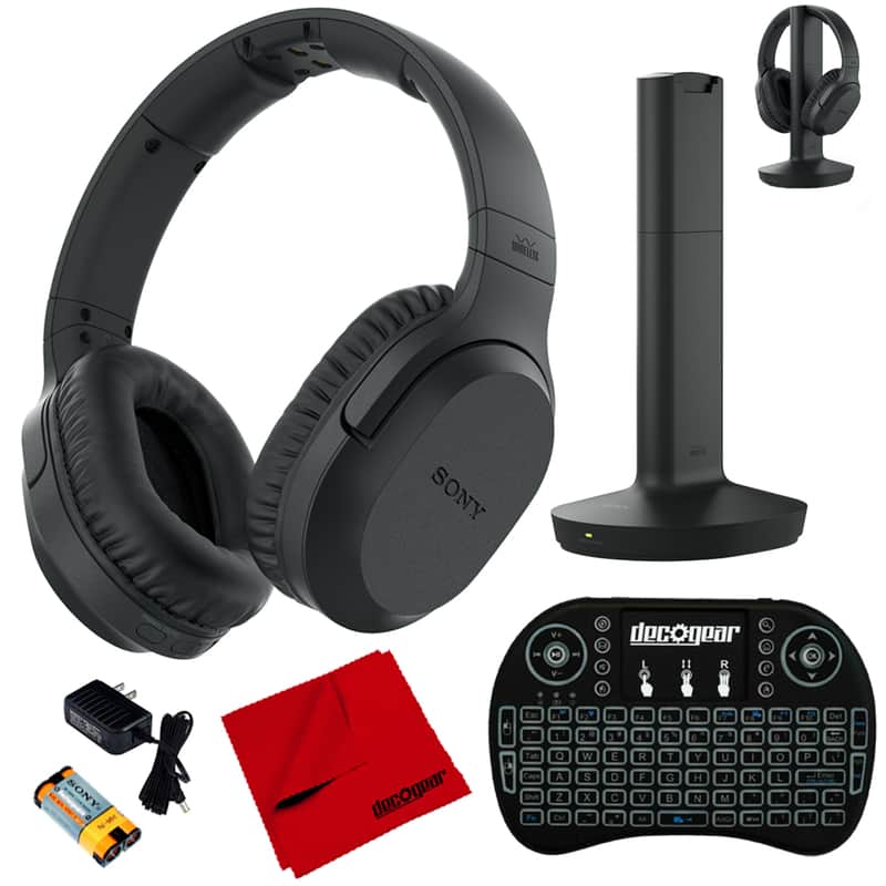 Sony RF400 Wireless Home Theater Headphones w/ Deco Gear Accessories Bundle image 1