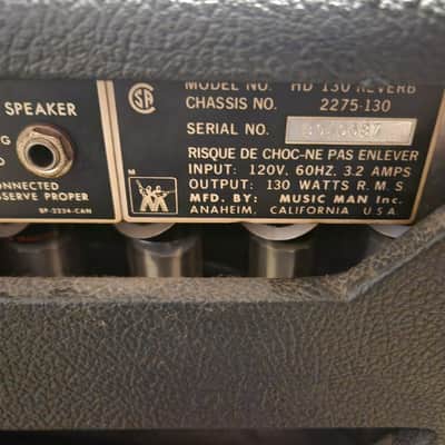 Vintage 1970s Ernie Ball Music Man HD-130 Reverb Head & 212RH Cabinet **Fully Serviced** imagen 10