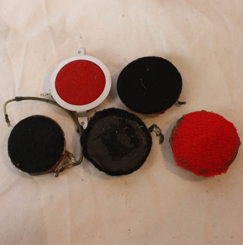 Accordion Part - Lot of Five Vintage Crystal Lapel Microphones image 1