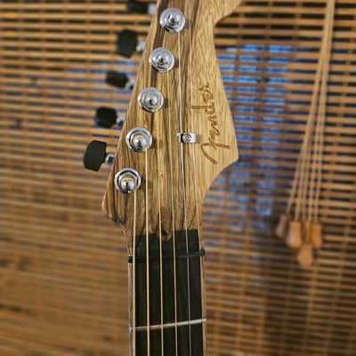 Fender Limited Edition Acoustasonic Electric Guitar Natural Ziricote 2020 - Natural Ziricote Wood image 5