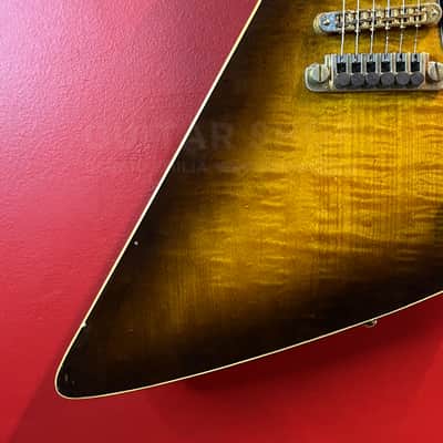 Gibson Explorer E2 CMT Curly Maple Top Tobacco Sunburst 1982 image 7