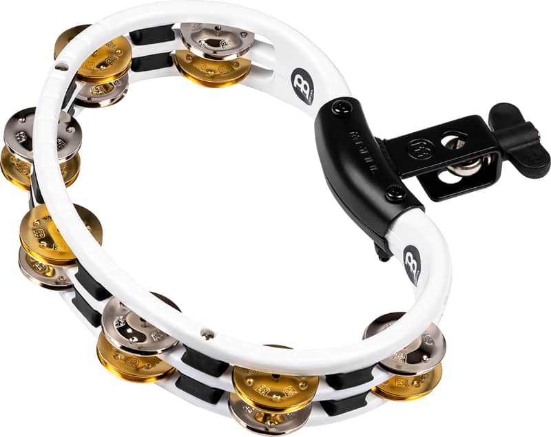 Meinl TMT2M-WH Recording Combo Mountable ABS Tambourine White Mixed Nickel /Solid Brass Jingles image 1