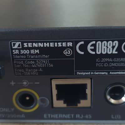 Sennheiser SR300 IEM G3 Transmitter Band A 516-558Mhz image 3