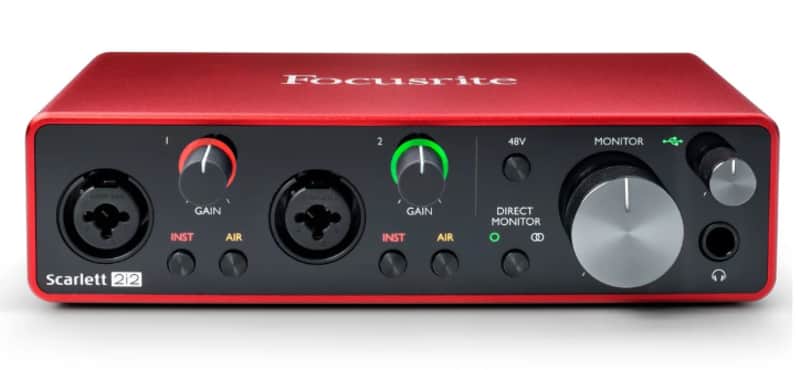 Focusrite Scarlett 2i2 4th Gen USB Audio Interface - Red image 1