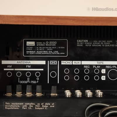 Sansui G-2000 Vintage Receive– Restored – 1 Year Warranty image 19