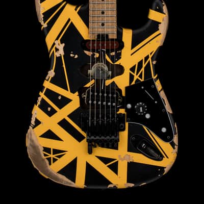 EVH Limited Edition Striped Series Frankie Aged - Black and Yellow #01164 image 1
