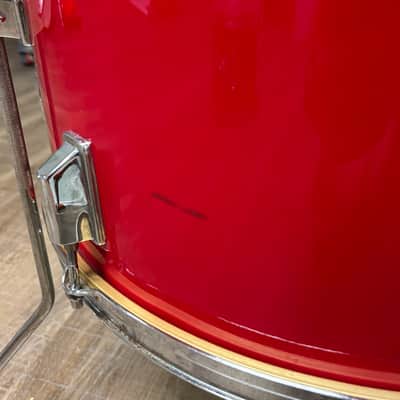 Pearl Export EX 18"x16" Floor Tom Drum with Legs - Late 1980's - Coral Red image 9