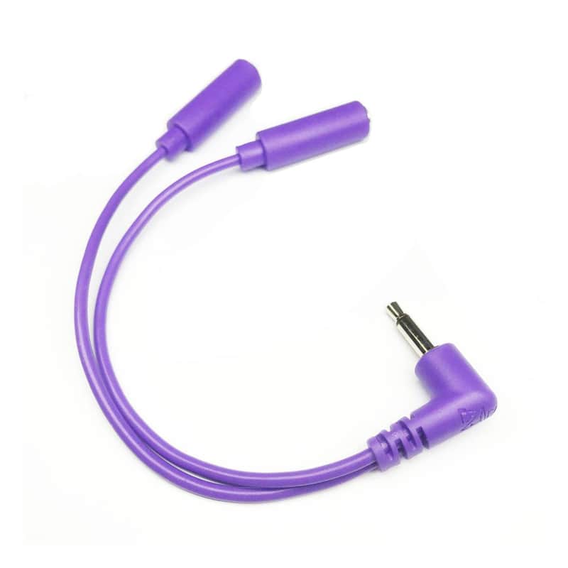 Tendrils Cables Right Angled Eurorack Splitter Cable (Mono - Purple) image 1