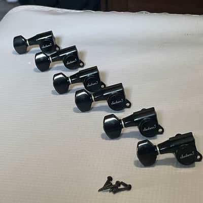 90's Jackson Professional Dinky Guitar Reverse Neck/Lefty Black Tuners Tuning Pegs 6 In Line