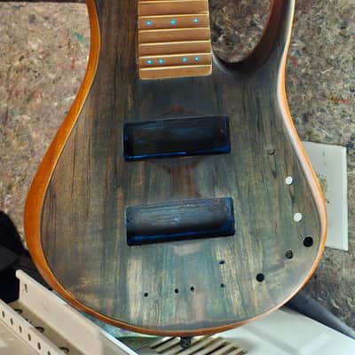 Ramsay: RMI RAMSAY: Vincent Bertolani Sonata VI signature model. 6 String bass guitar 2023 - ATLANTIC blue, Refinished in US 2024 image 5