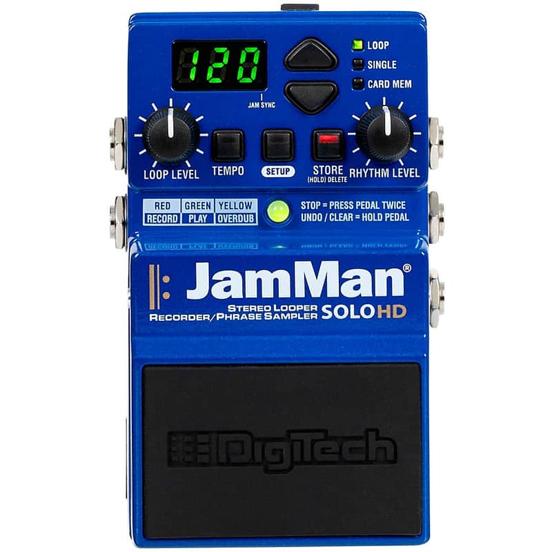 DigiTech JamMan Solo HD Stereo Looper Effects Pedal Regular Blue image 1