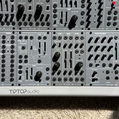 Behringer System 100 Clone with TipTop Audio Mantis Case and Carry Backpack System 100 Full Build 2025 - Gray image 3