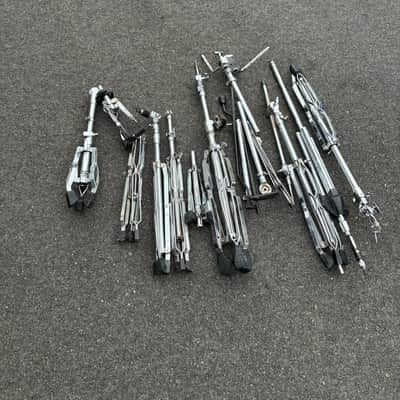 Mixed Drum Hardware Lot Parts Cymbal Stand Bases Double Tom Mount L-Rods SP image 12