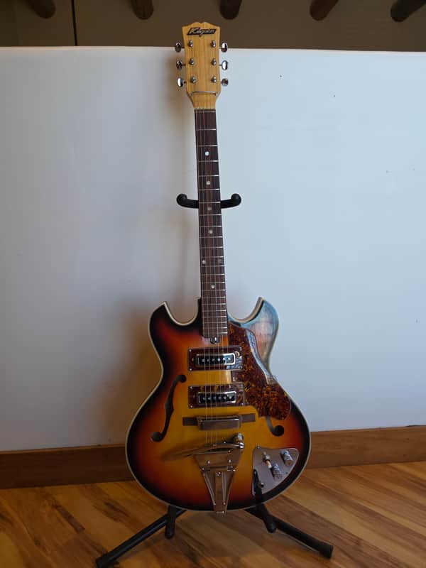 Teisco Kingston semi-hollow 1960s - Sunburst - Very Good
