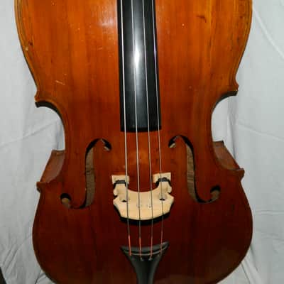 Tyrolean made String Bass circa 1900. Unique Cello shape image 10