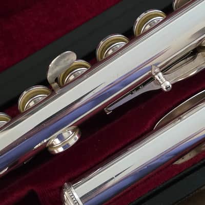 Yamaha YFL-483 (500 series equivalent) Flute – SS Headjoint Open Hole, Inline G, C Foot SN 001680 image 8