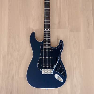 2017 Fender Aerodyne Stratocaster HSS Medium Scale 24 3/4" Gunmetal Blue Japan MIJ image 2